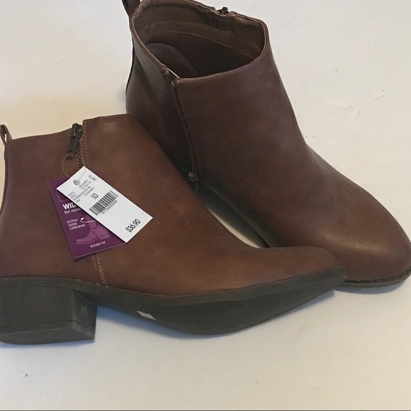 size 10 wide ankle boots