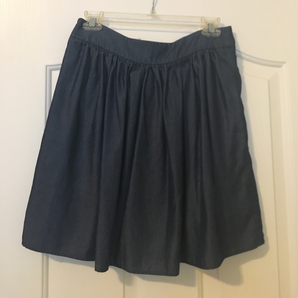 Chambray circle skirt