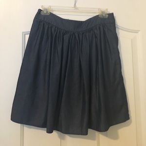 Chambray circle skirt