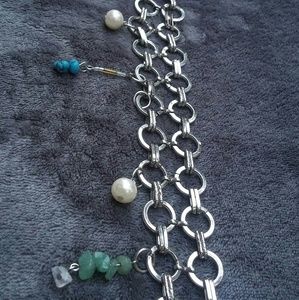 Silver jewel belt