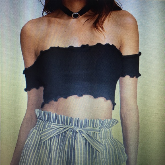 No shoulder crop top - Picture 2 of 2