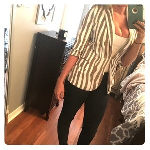 Fun striped blazer shell!