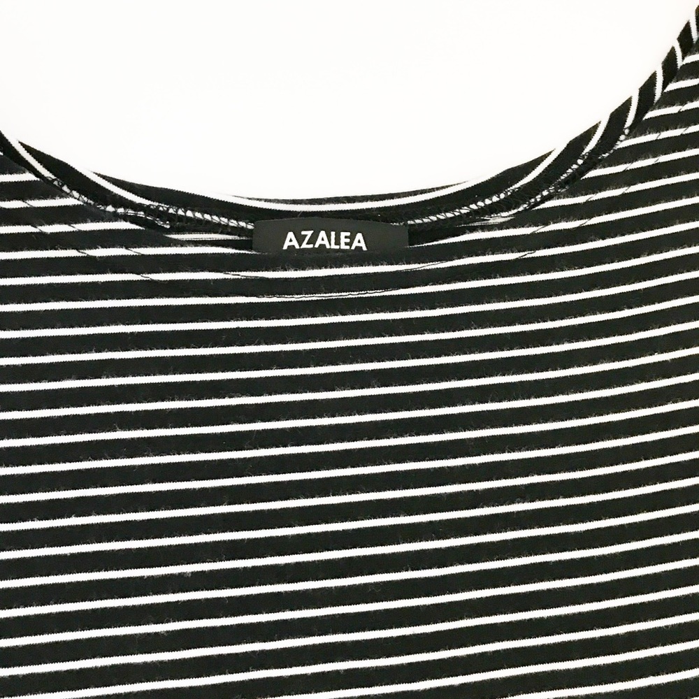 Azalea Short Sleeve BodyCon Striped Mini Dress - Picture 3 of 5