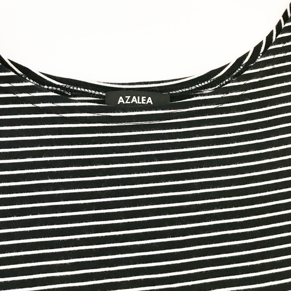 Azalea Short Sleeve BodyCon Striped Mini Dress - Picture 3 of 5