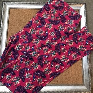 NWOT LuLaRoe Peacock Leggings- TC