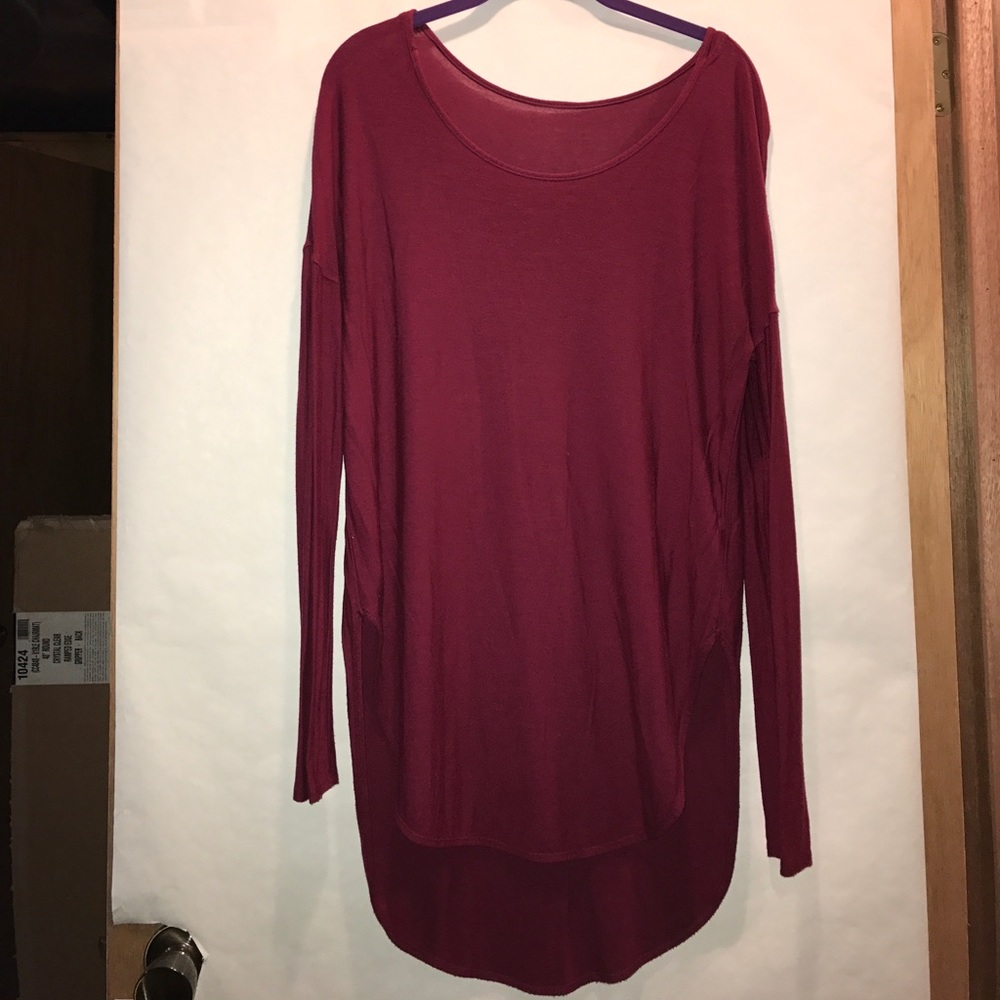 Free People long sleeve magenta top