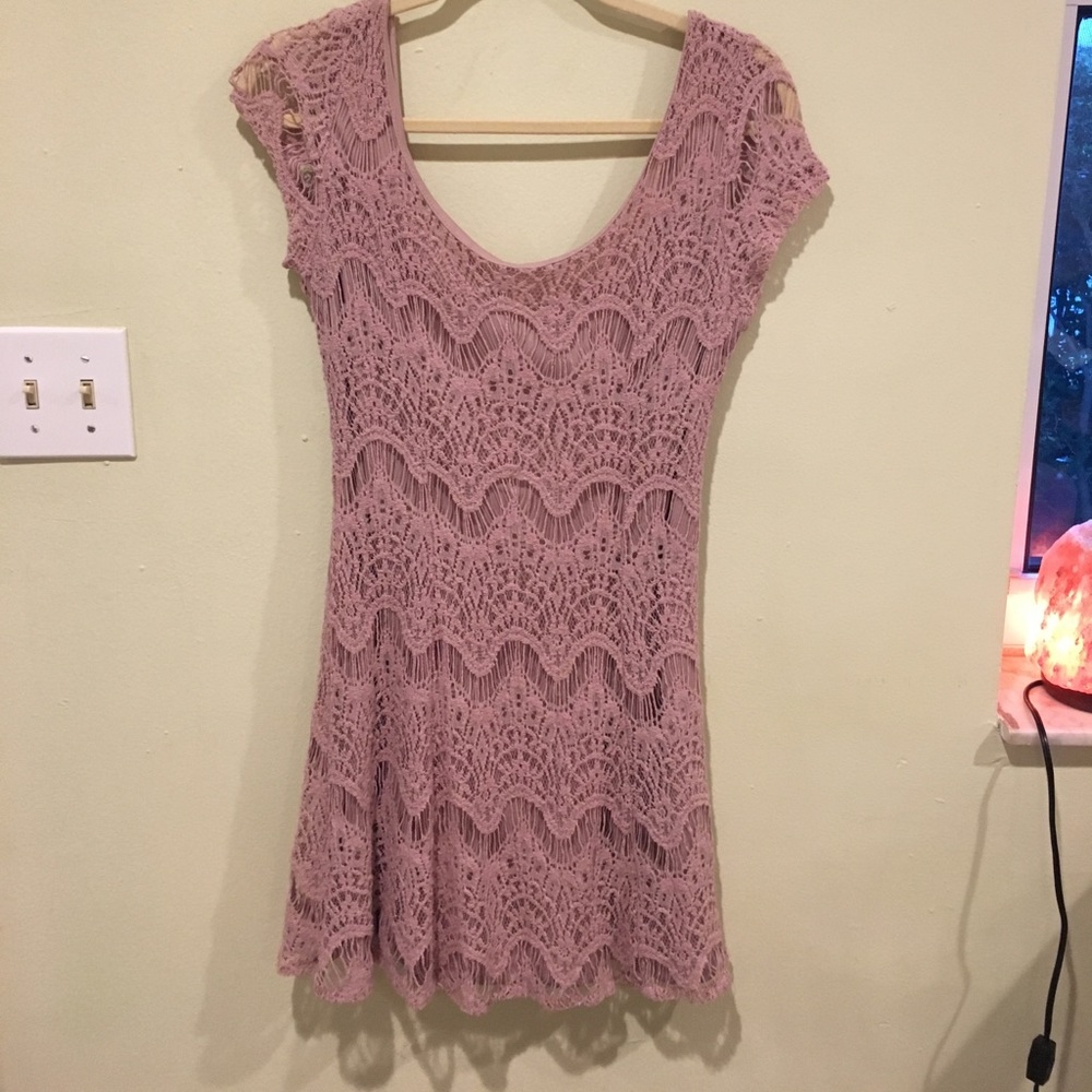 Dusty Rose Lacy Dress