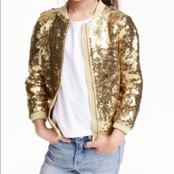 h&m girls sequin jacket