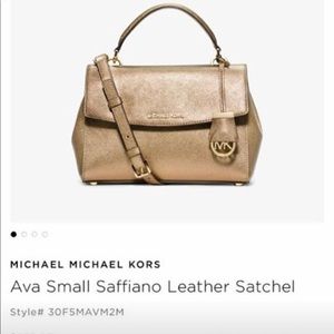 Pale Gold Michael Kors Small Ava Satchel