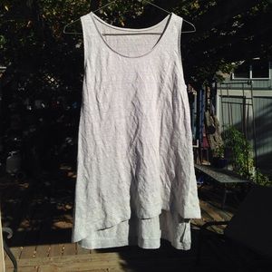 Eileen Fisher - linen tank (s, gray/lavender)