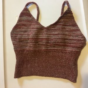 Knitted crop top stretchy matetial