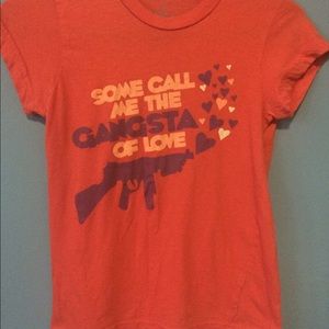 Womens Burnt Orange Fitted Crew-Neck TShirt Size M