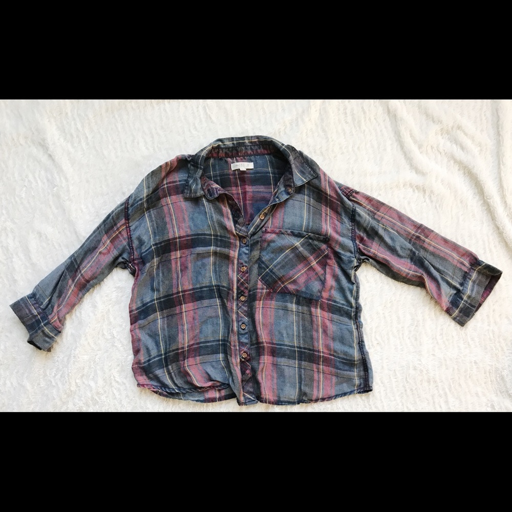 LOVE, FIRE PLAID SHIRT