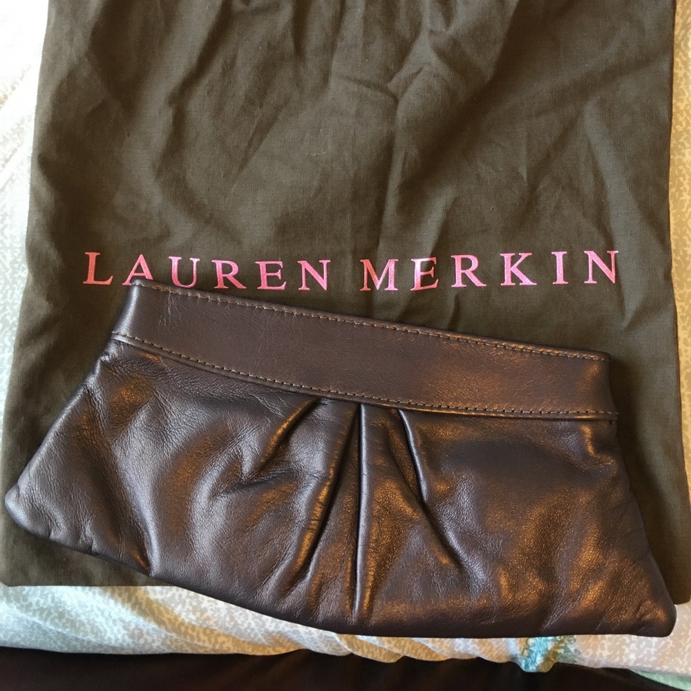 Lauren Merkin Louisa clutch purple iridescent