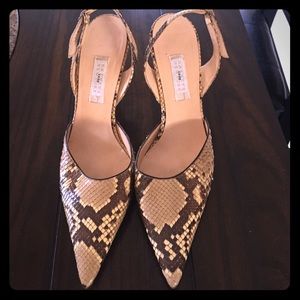 Barneys New York Snake Skin Heels