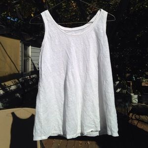 Eileen Fisher - U neck linen tank (ps, white)