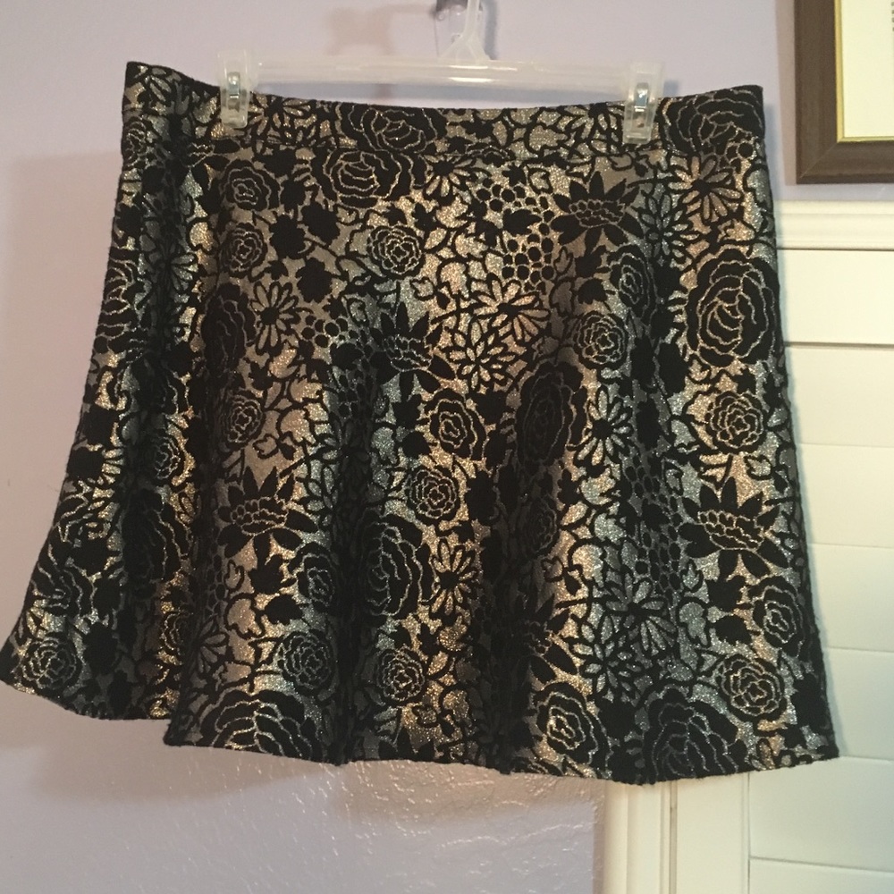 Black and Silver Skirt