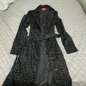 Great cheetah print trench coat