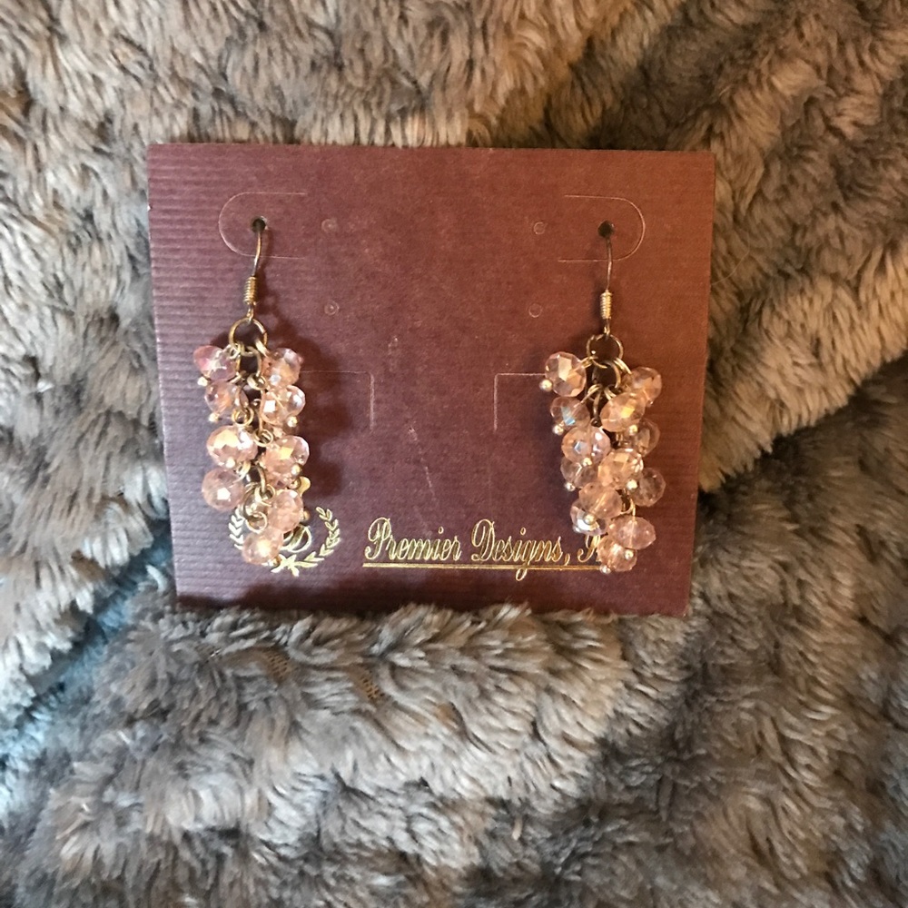 Pink crystal earrings