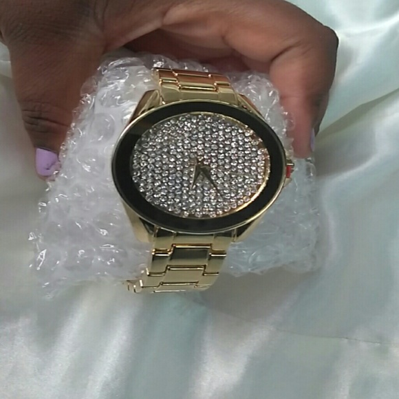 Gold dimond watch main image 2