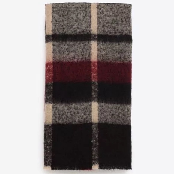 ZARA PLAID TARTAN BLANKET SCARF - Picture 2 of 3
