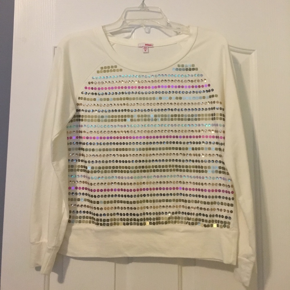 Sequin long sleeve pullover