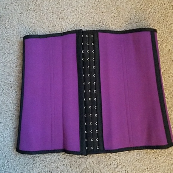 PURPLE 3 HOOK 4 BONING NEOPRENE WAIST TRAINER - Picture 2 of 4