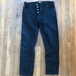 Reformation Cut Hem & High Waisted Jean