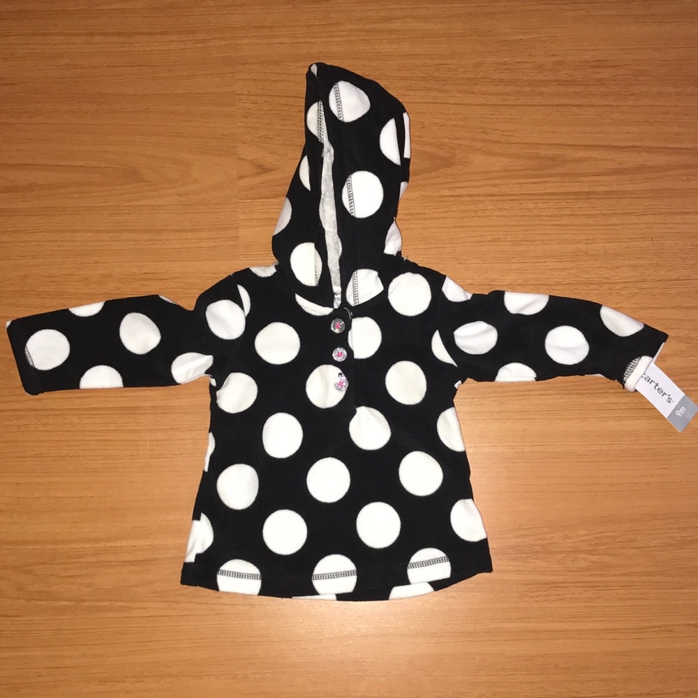 NWT Carters Baby Girl Hooded Sweater