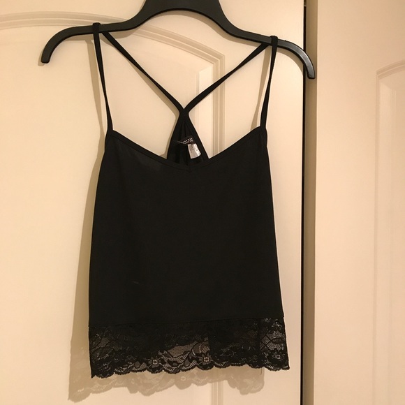 H&M black lace crop top - Picture 1 of 2
