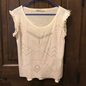 Zara faux suede top with studded details