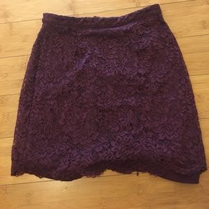 Purple lace skirt