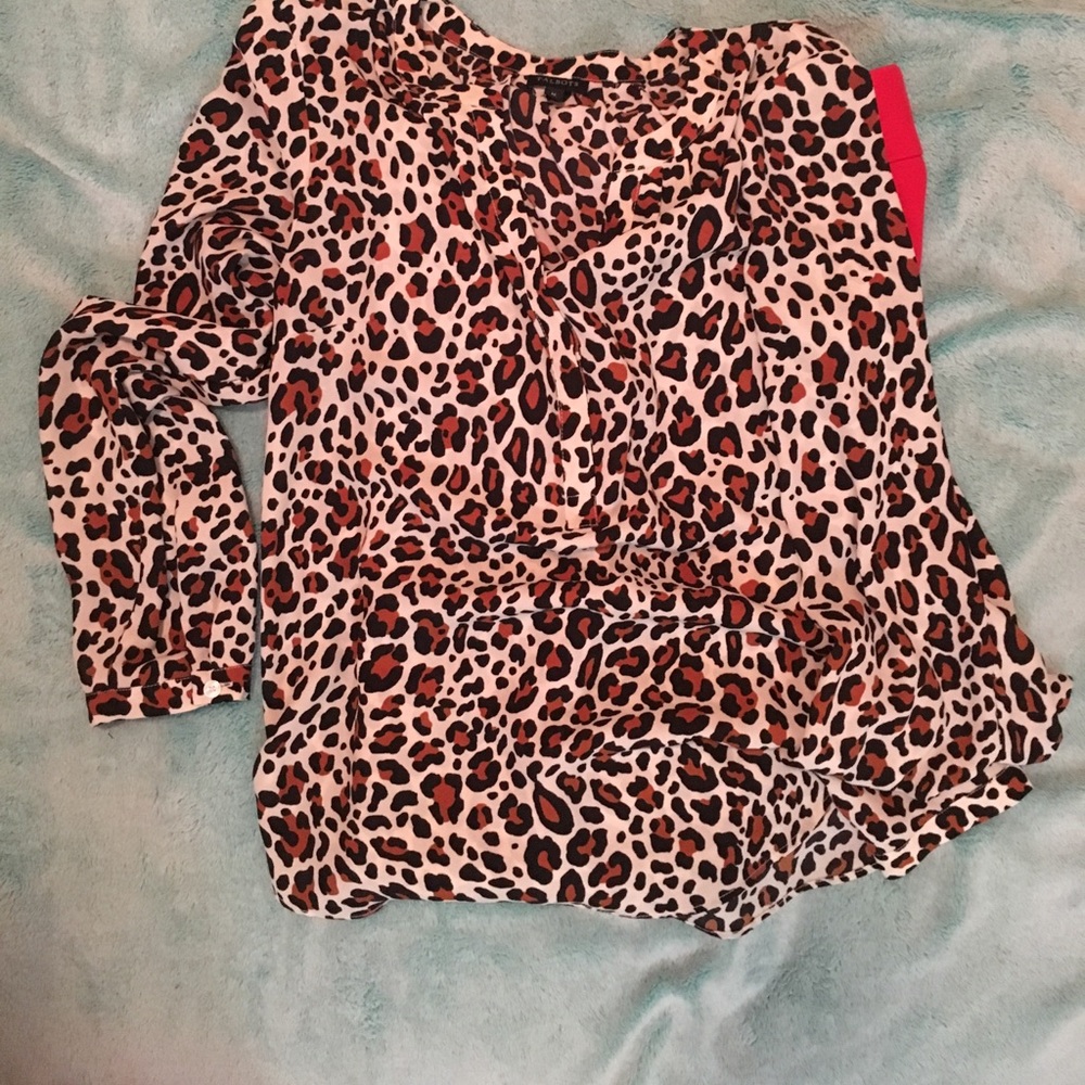 Talbots leopard print shirt