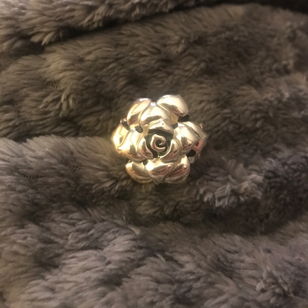 Stretchy silver flower ring!