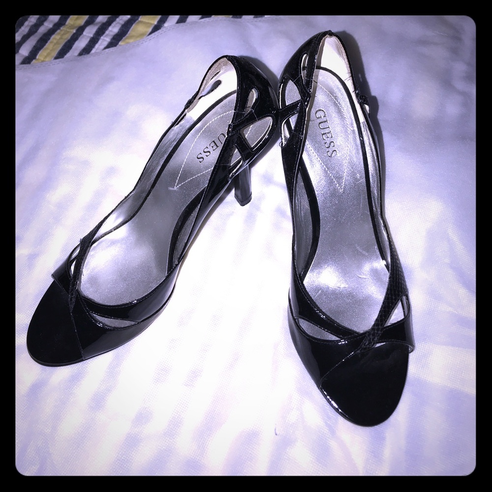 GUESS OPEN TOE HEELS