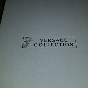 BLACK LEATHER VERSACE LOAFERS