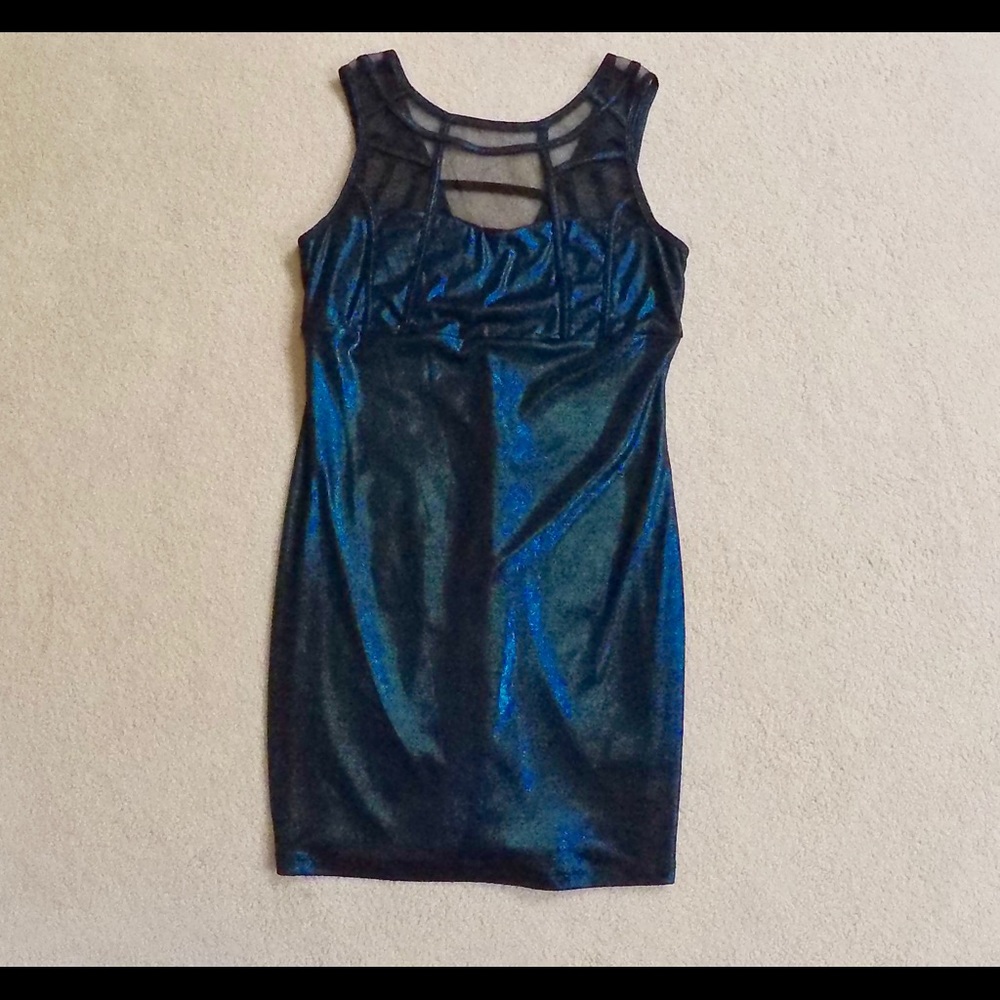 Blue Metallic Dress - Picture 7 of 7