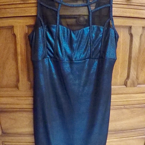 Blue Metallic Dress - Picture 5 of 7