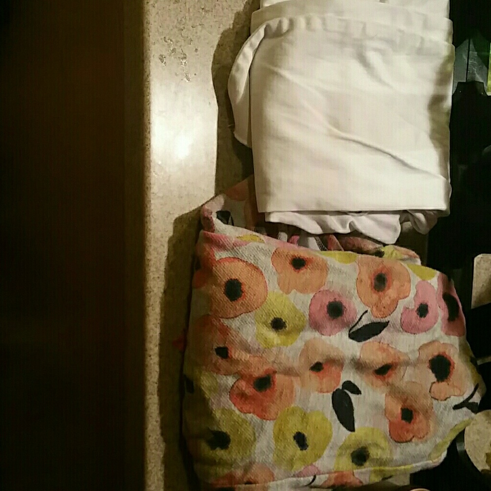 White Jeans and Floral sweatpants