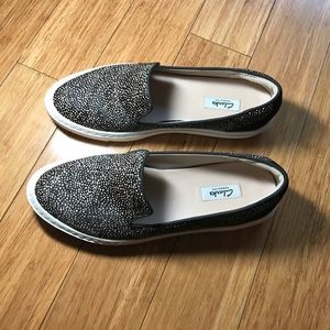 Clarks Calf Hair Slip On Shoes