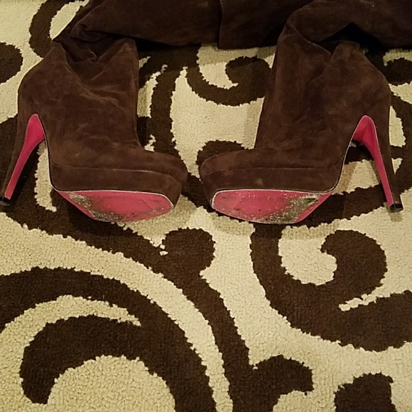 Suede high heel boots - Picture 3 of 6