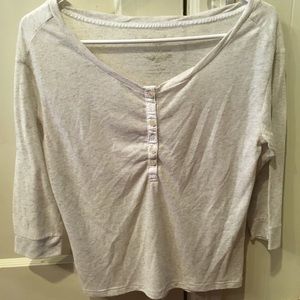 3/4 button up t-shirt