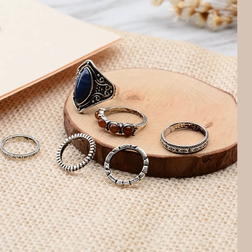 Vintage 6midi ring boho