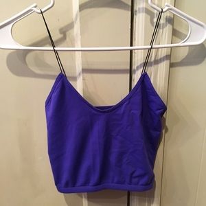 purple crop top