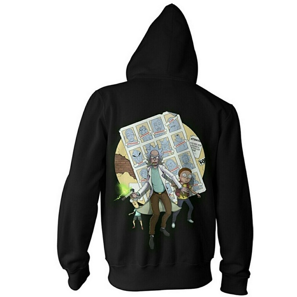 rick and morty zip up jacket