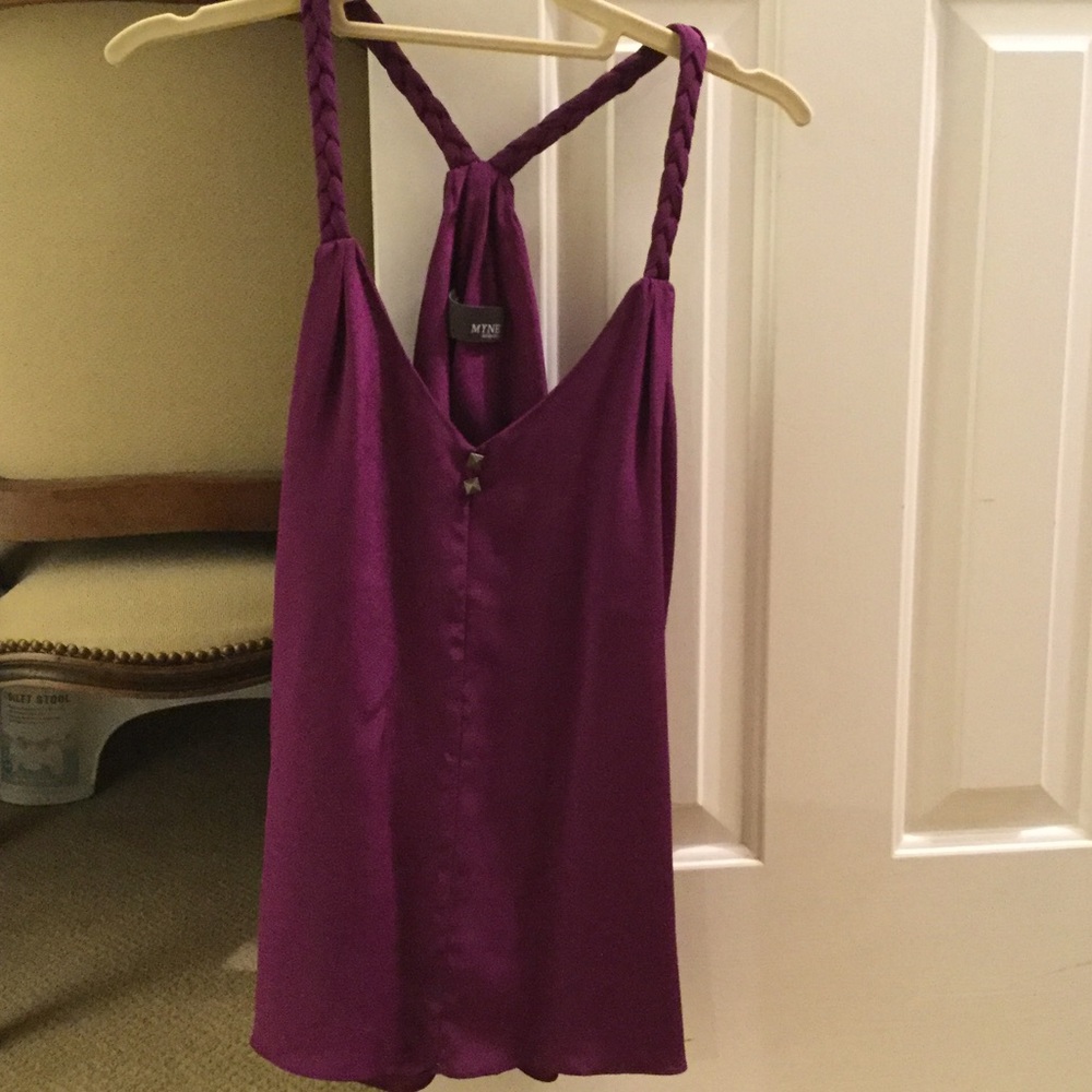 Myne plum braided strap tank Sz 2