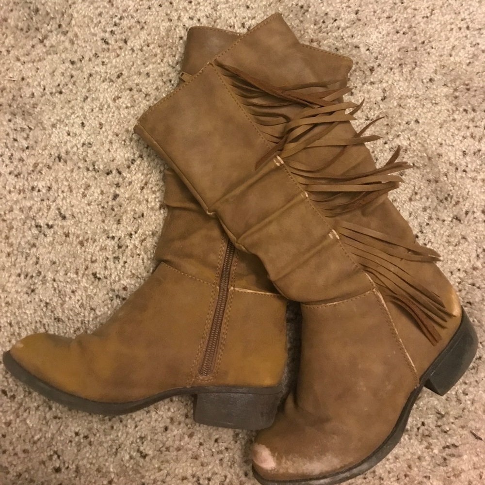 Girls Candies Brand fringe boots