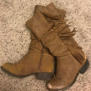 Girls Candies Brand fringe boots