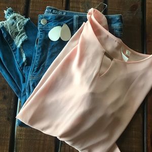 Flowy pink blouse - perfect for work/night out