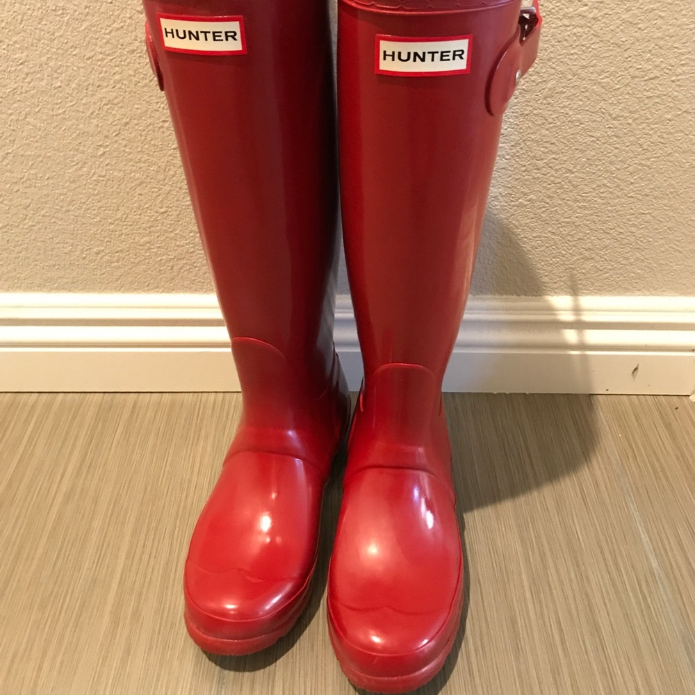 Hunters Red Rainboots